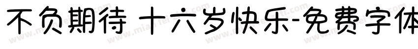 不负期待 十六岁快乐字体转换